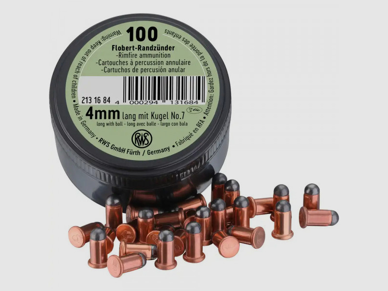 RWS 4MM FLOBERT LANG MET RONDE KOGEL - 100 SCHOTEN