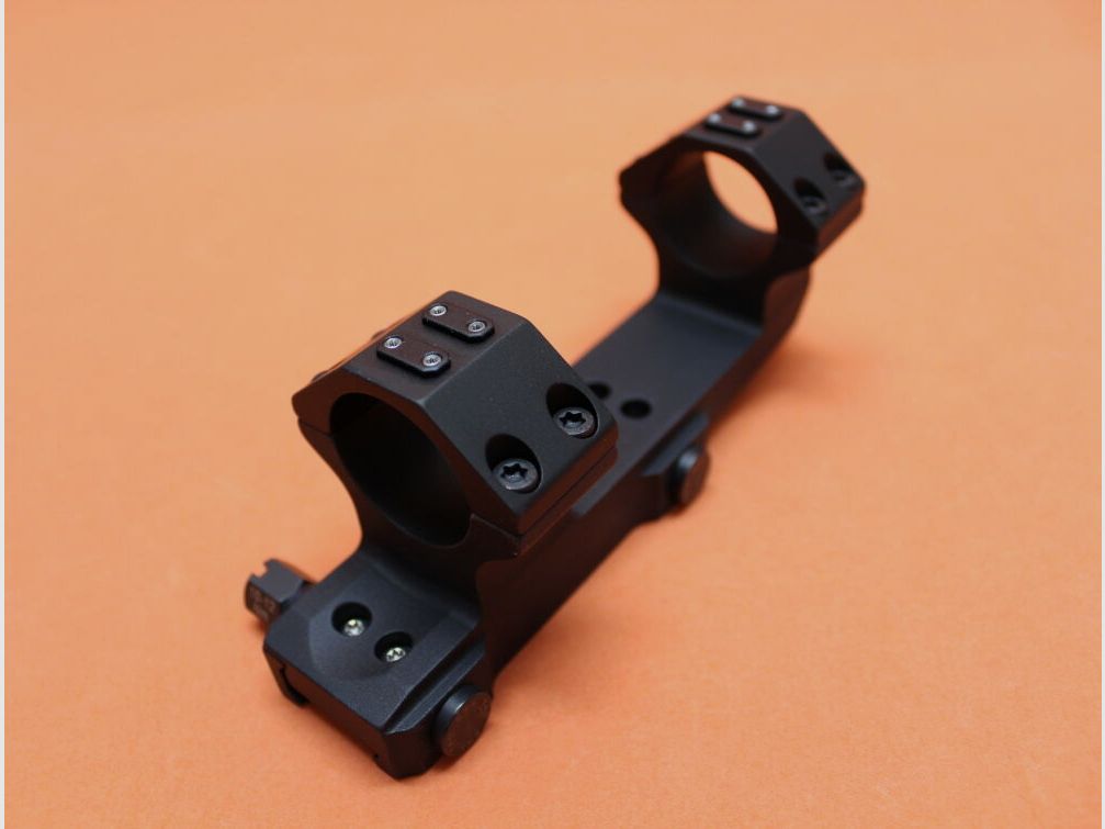 Recknagel Era-Tac Blockmontage 30mm (T5023-0022) mit Mutter, Alu schwarz, 2'' verlängert für Picatinnyprofil