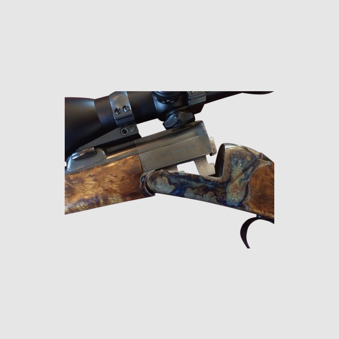 Rifle de cerrojo Adamy Suhl, cal. 5,6x52R con mira S&B