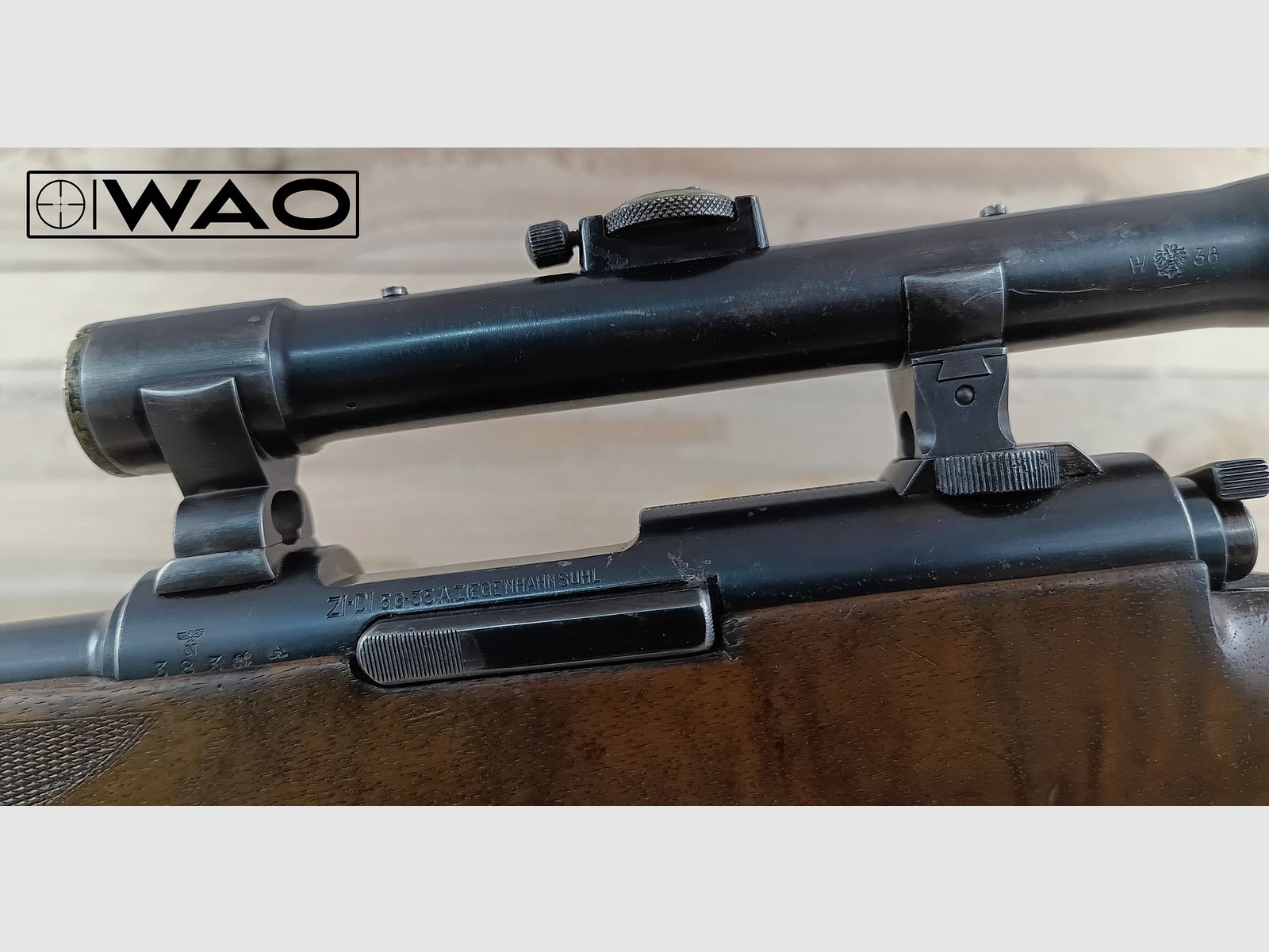 Repetierbüchse Ziegenhahn und Diem (Zi-Di-Büchse D.R.G.M), Kal. 5,6x35R, Vierling *mit ZF Kahles Mignon*