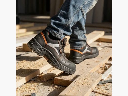 Low safety shoes Solidur Omega S7S brown