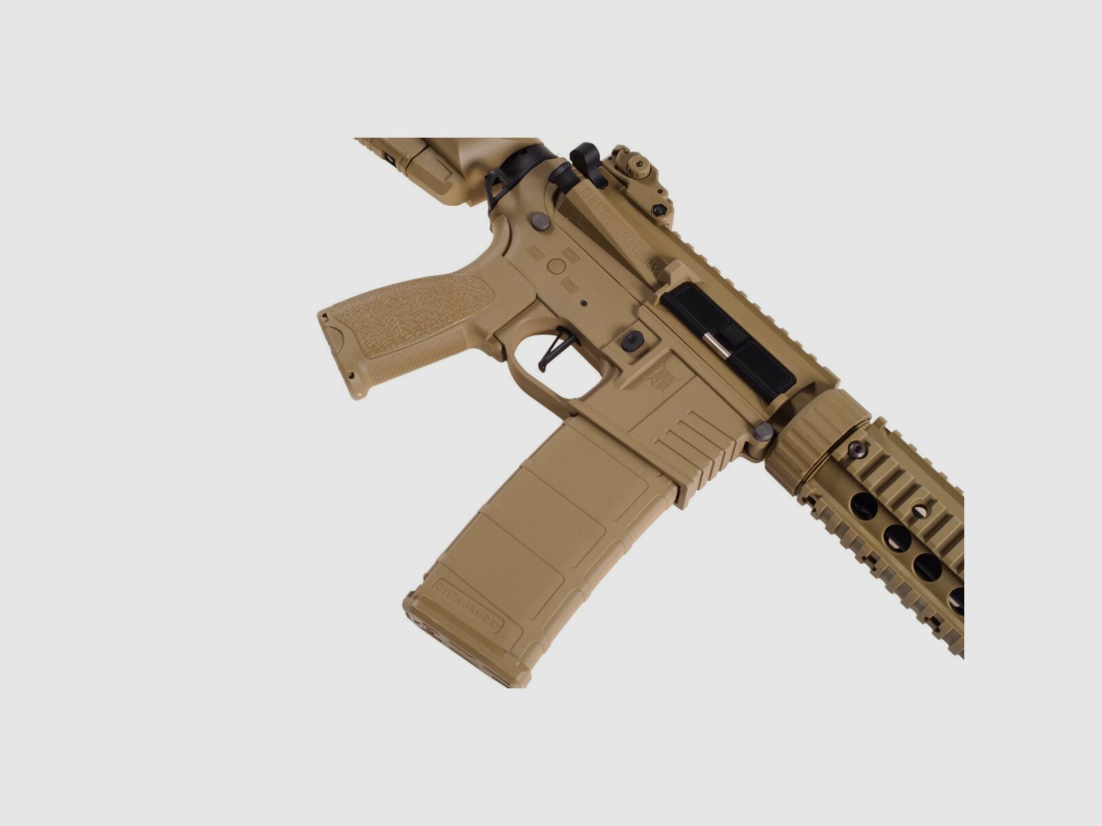 AR15 SilentOps 7 pulgadas CHARLIE Tan S-AEG Rifle Airsoft Libre a partir de 18 Años | Delta Armory