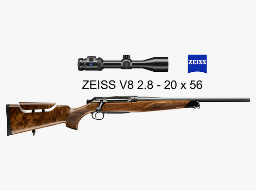 J.P. Sauer & Sohn Sauer 505 Ergo Lux Fucile a ripetizione HQ3 Pacchetto attrezzatura Elegance + VSR | 8.5x55 Blaser | ZEISS V8 2.8-20x56