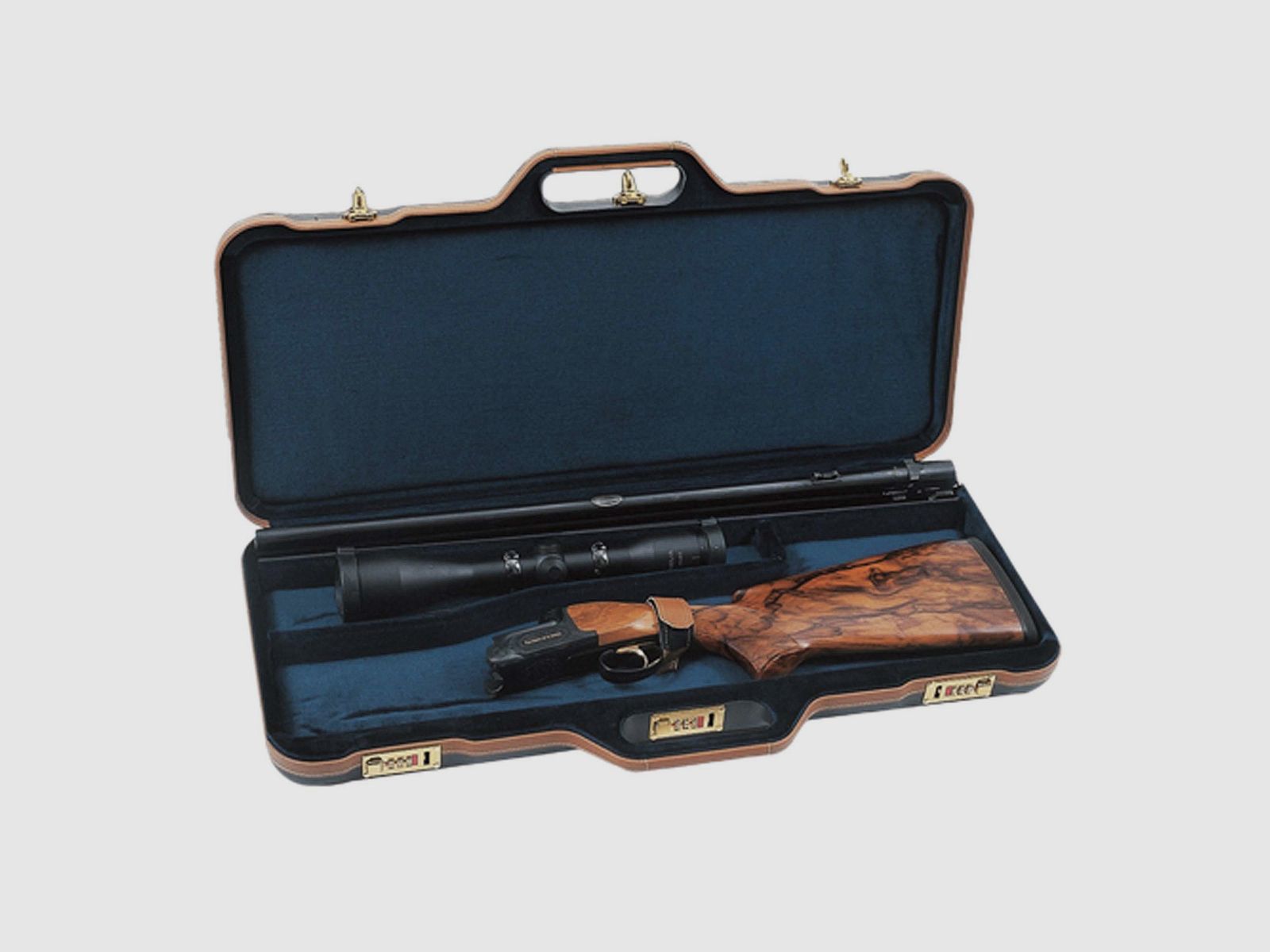 FRITZMANN mallette pour arme en ABS pour 1 arme + 1 lunette 67x26cm #32281/4 avec cuir