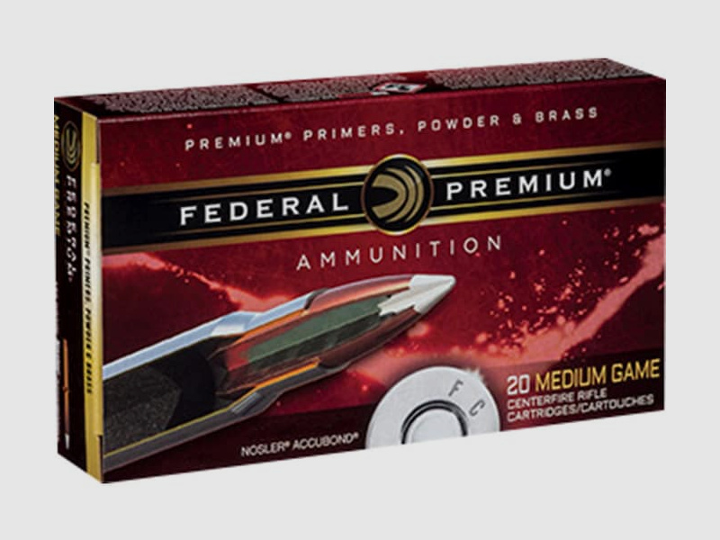 Federal Premium Nosler AccuBond .300 Rem. Ultra Mag. 180GR 20 Patronen