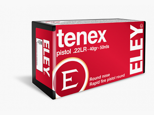 Eley .22 LR 2,6g Round Nose Tenex Munición para Pistola