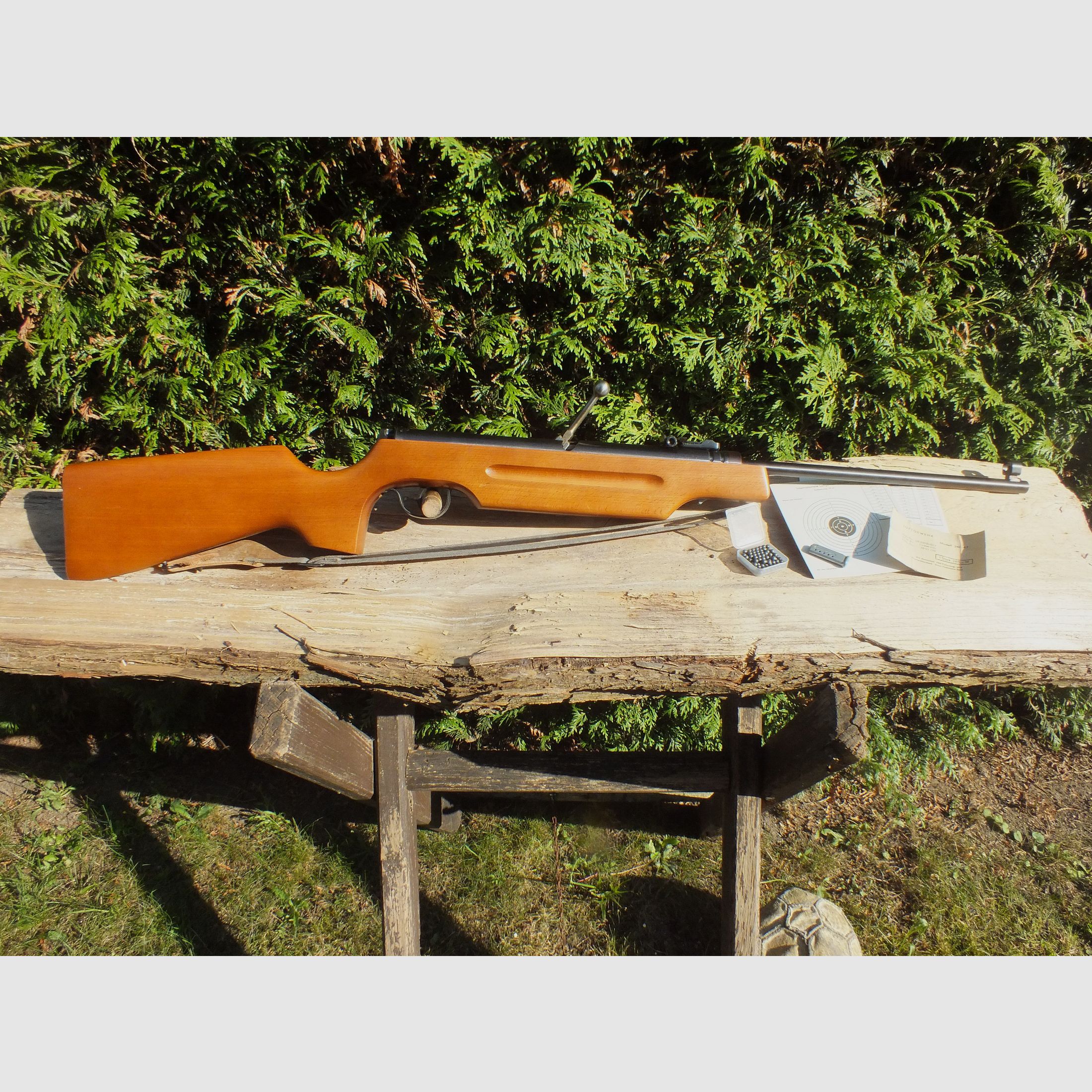 Top Suhler verzamelaar luchtdrukgeweer Haenel 310-4.1 met sports stock, DDR