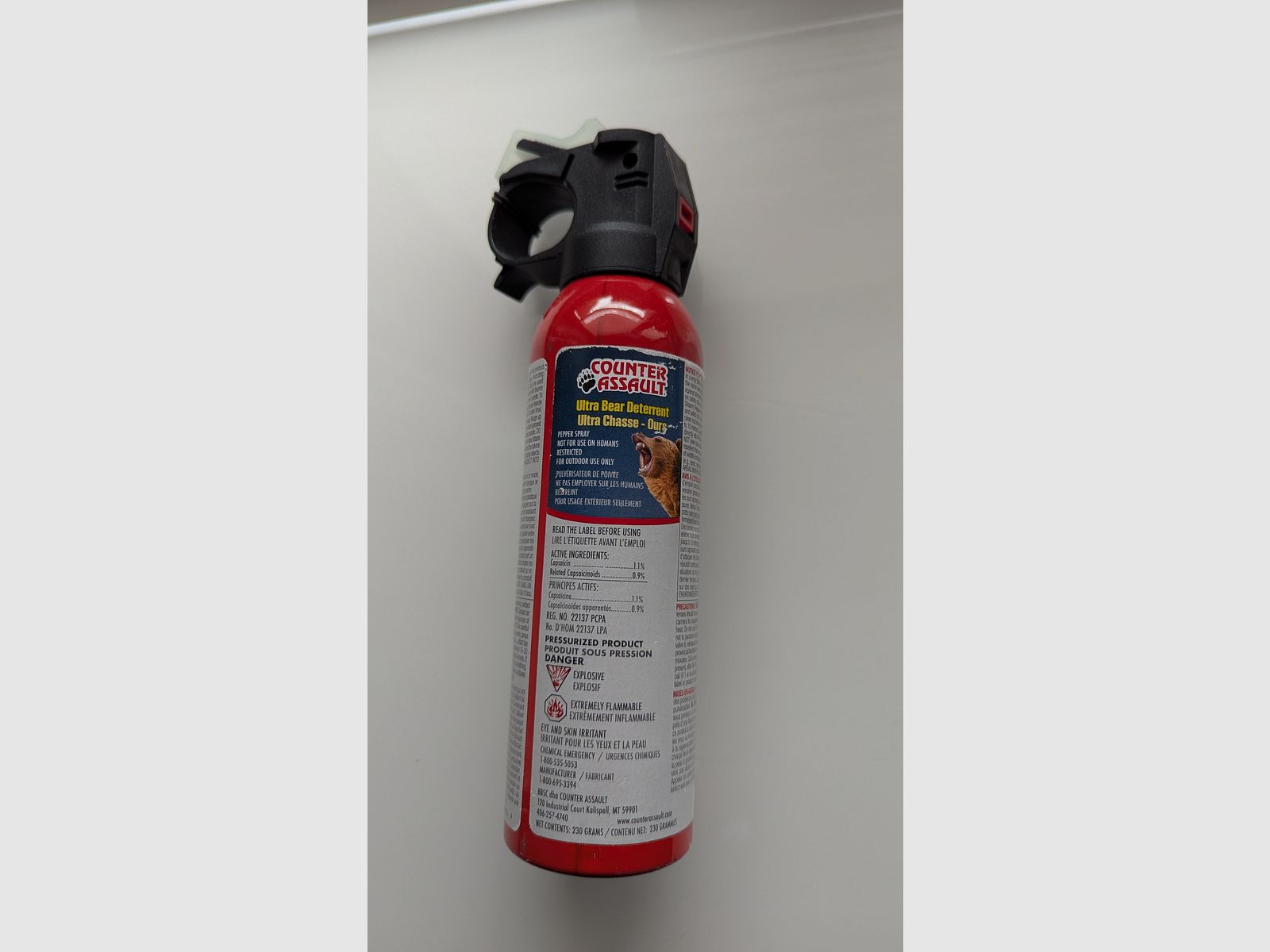 Pfeferspray Tierabwehrspray Bärenspray EPA Genehmigung