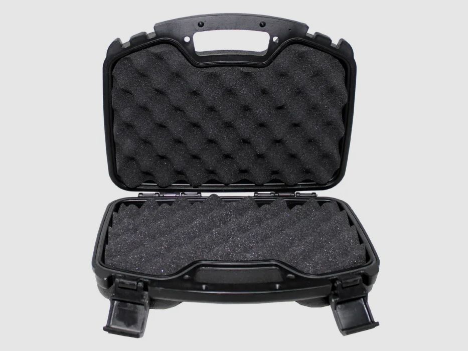 Pistolen-Koffer, Kunststoff, groß, abschließbar, Schwarz
