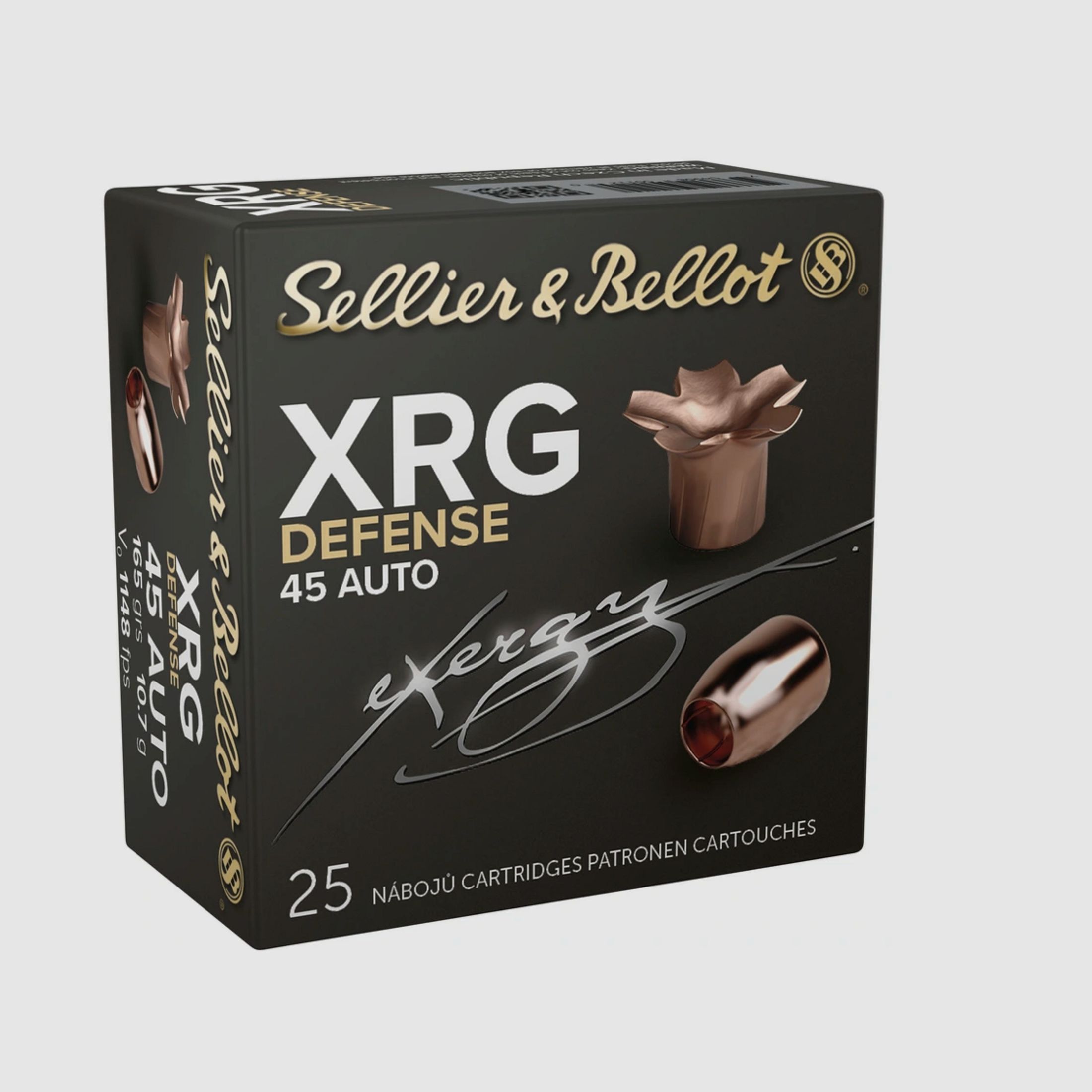 Sellier & Bellot 2012966 .45 ACP XRG Defense 10,7 g 165 szt. 25 sztuk