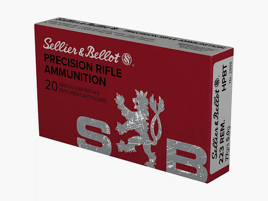 Sellier & Bellot .223 Rem. OTM HPBT 5,0 g/77 grs. 20 pièces