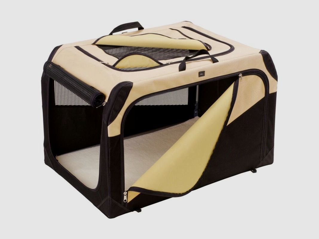 Hunter Faltbare Hundebox Beige/Schwarz