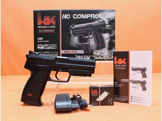 Airsoft AEP 6mm(Bullet) Heckler&Koch® HK USP Pistole System AEP (Full-Auto)/ Shoot-Up, Metalslide