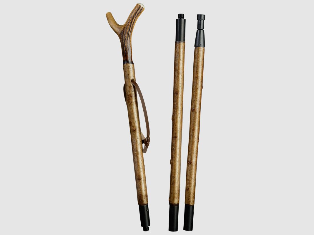 Gastrock Zielstock Hirschhorngabel zweiteilig Rindenecht/Natur