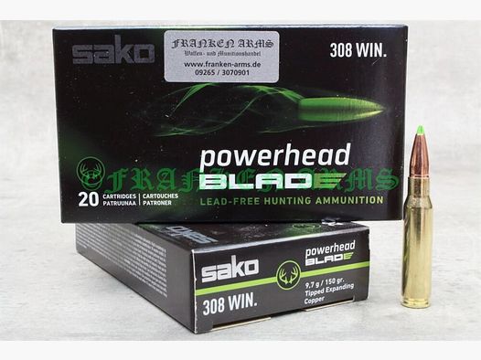 Sako Powerhead Blade .308 Win. 150gr. 9,7g 20 Stück Staffelpreise