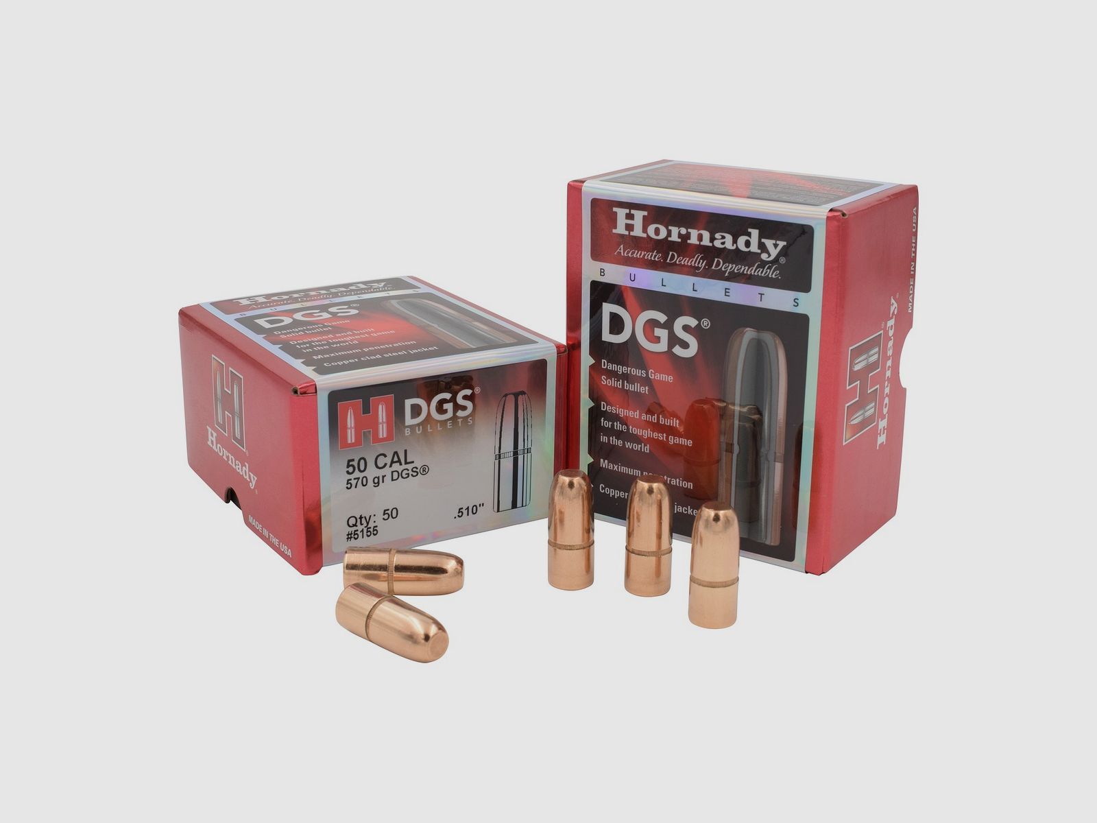 Hornady DANGEROUS GAME BULLETS .500/.510 570GR DGS – 50 Stk.