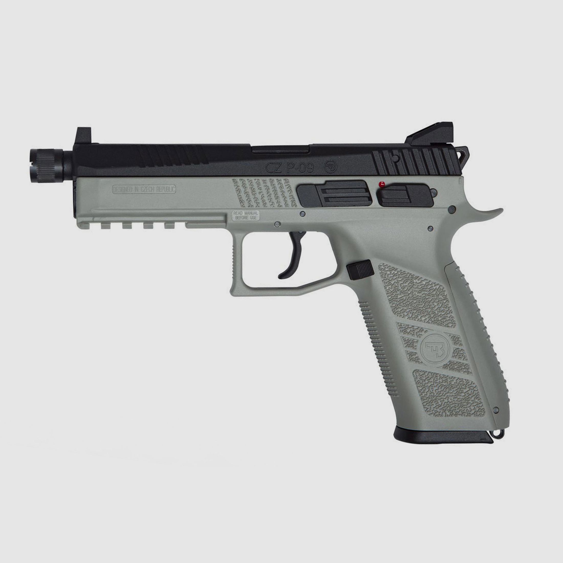 CZ P-09 glissière en métal Urban Grey 6mm - Airsoft Co2 BlowBack