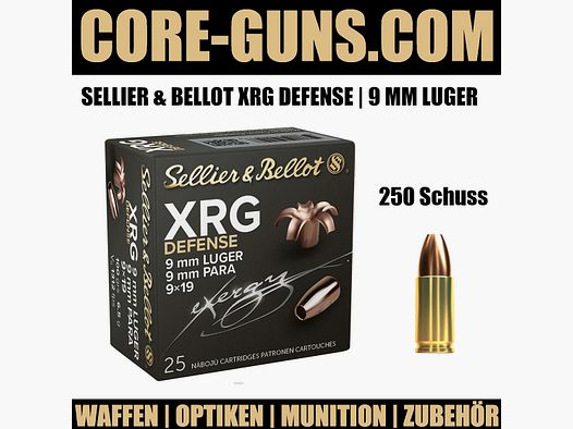 Sellier & Bellot 9 mm Luger XRG-Defense 6,5g/100grs. - 250 Schuss	 inkl. Versand