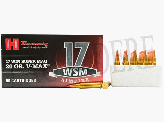 HORNADY 20 GRS V-MAX (Patrone mit Geschoss)