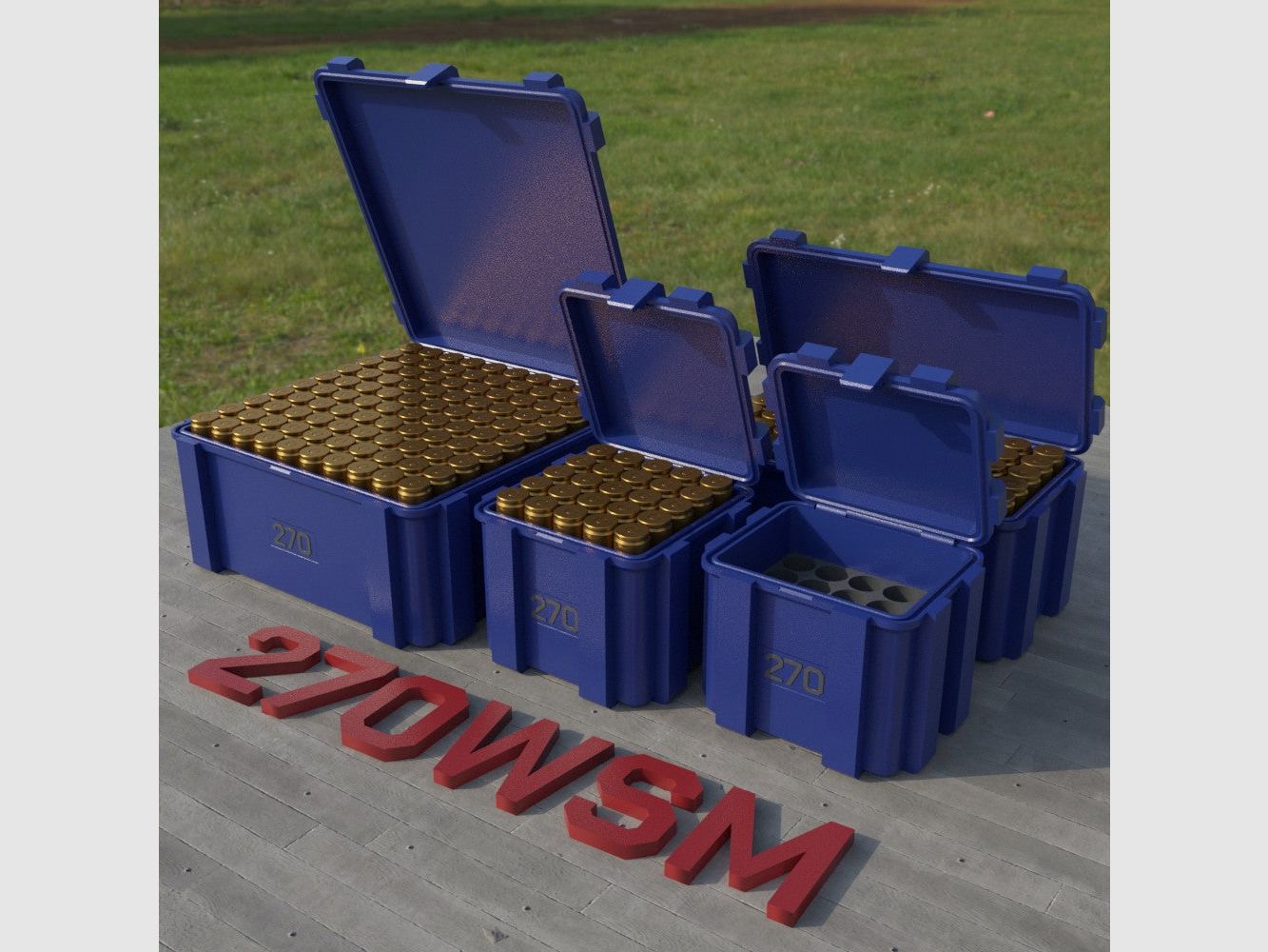 Filamelt Munitionsbox / Ammo Box .270 WSM – Patronenbox ‘Klappdeckel’ – 20 / 25 / 50 / 100 Runden