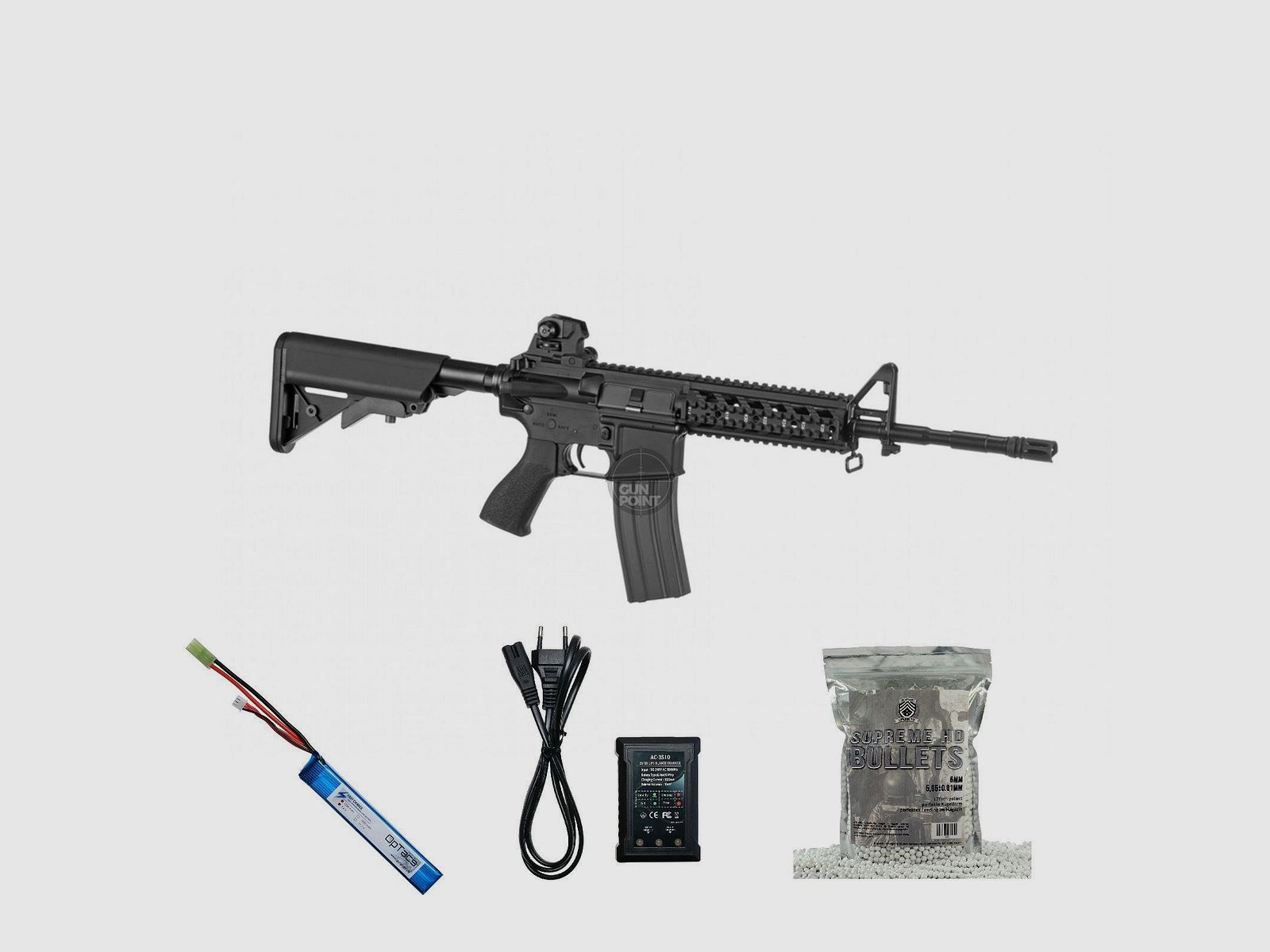 SET !!! Airsoft - Geweer - G & G M4 CM16 Raider-L - vanaf 14, onder 0,5 Joule