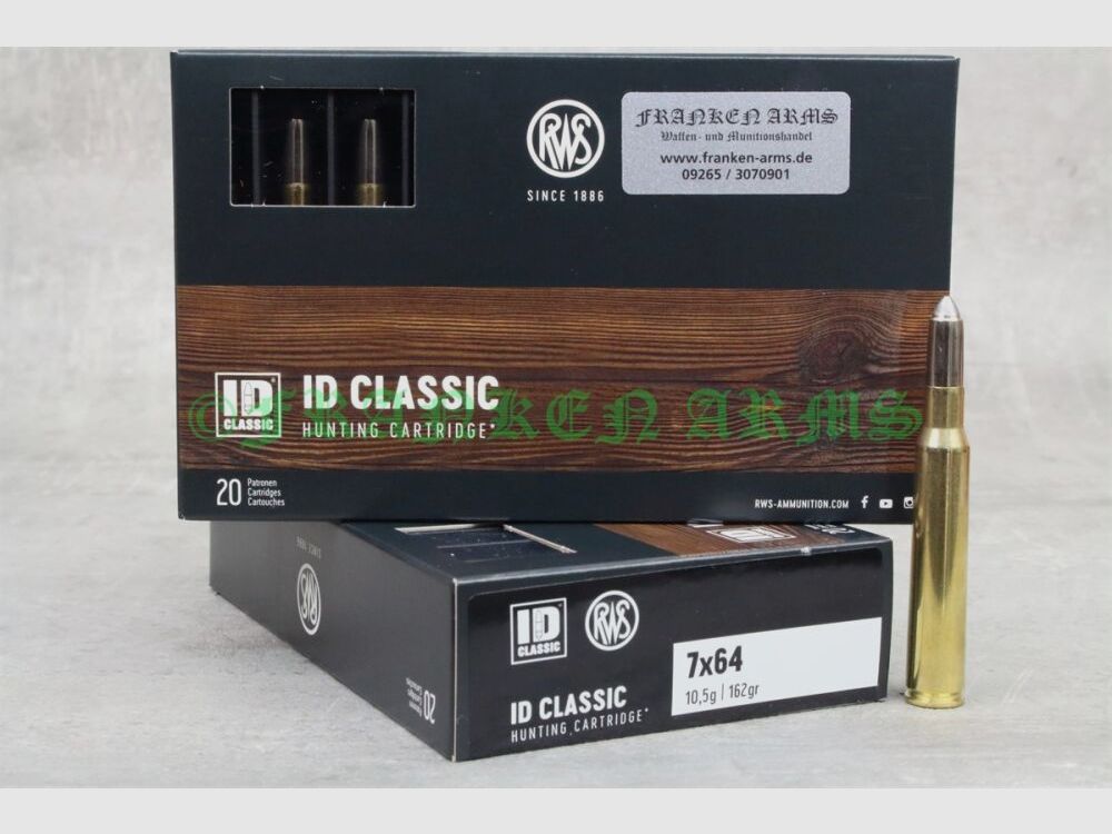 RWS ID Classic 7x64 162gr. 10.5g 20 pieces quantity discounts