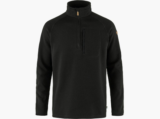 Fjällräven Herren Fleecejacke Övik Fleece Half Zip M Schwarz XL