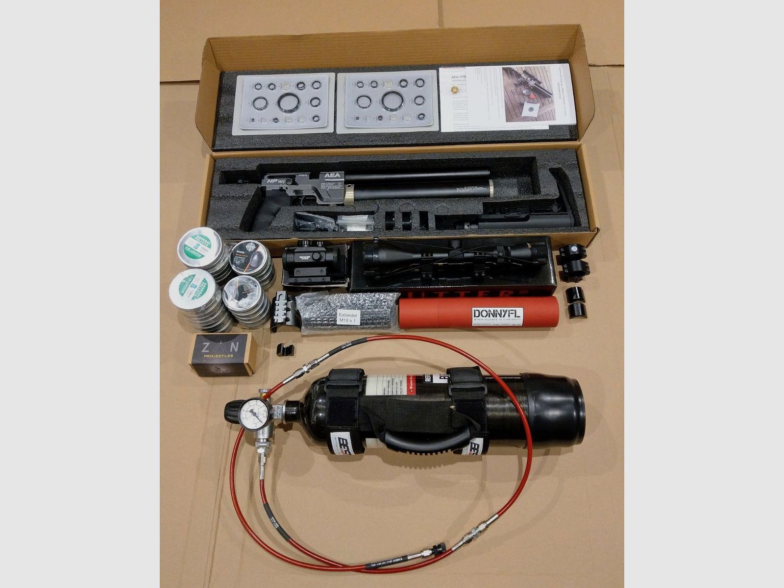 AEA HP MAX .35/9 mm MK1, like new with lots of accessories