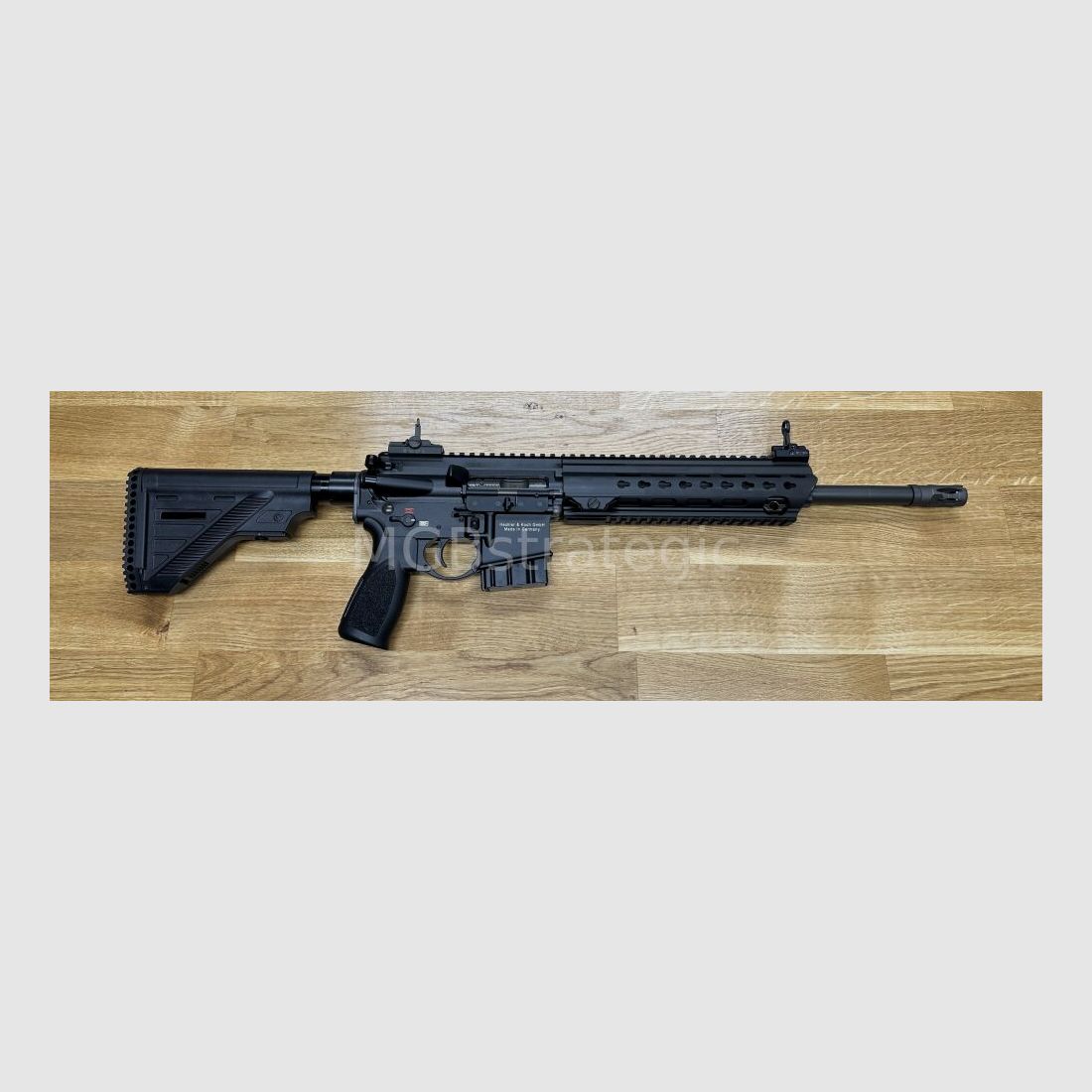 Heckler & Koch MR223 A3 Slim-Line 14,5" Lauf - halbautom. Büchse .223Rem Das zivile H&K 416 - mit Original H&K Abzugs- und Schlagstück Pin mit extra Sicherung wie bei G95K + Original H&K QD End-Plate (doppelt neu verstemmt, siehe Foto)