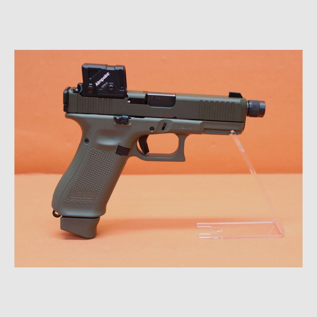 Glock Ha.Pistole 9mmLuger Glock45 Gen5 A-CUT Aimpoint COA Combo Hunter Edition OD Green m. Red Dot Sight