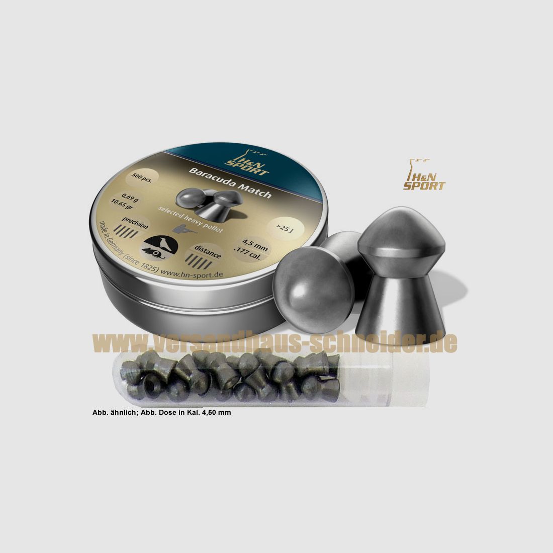 Testpack 20 StĂĽck H N Baracuda Match, extra schwer Kaliber 5,52 mm