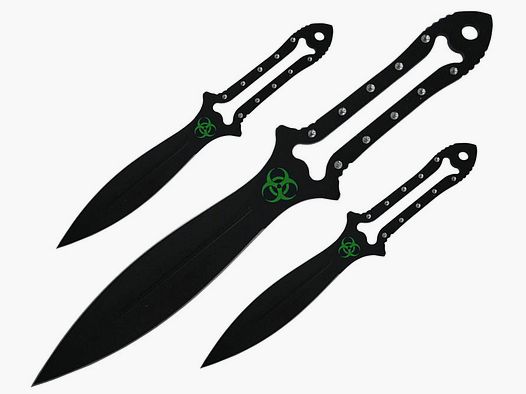 Zombie Dead Wurfmesserset 3 tlg.