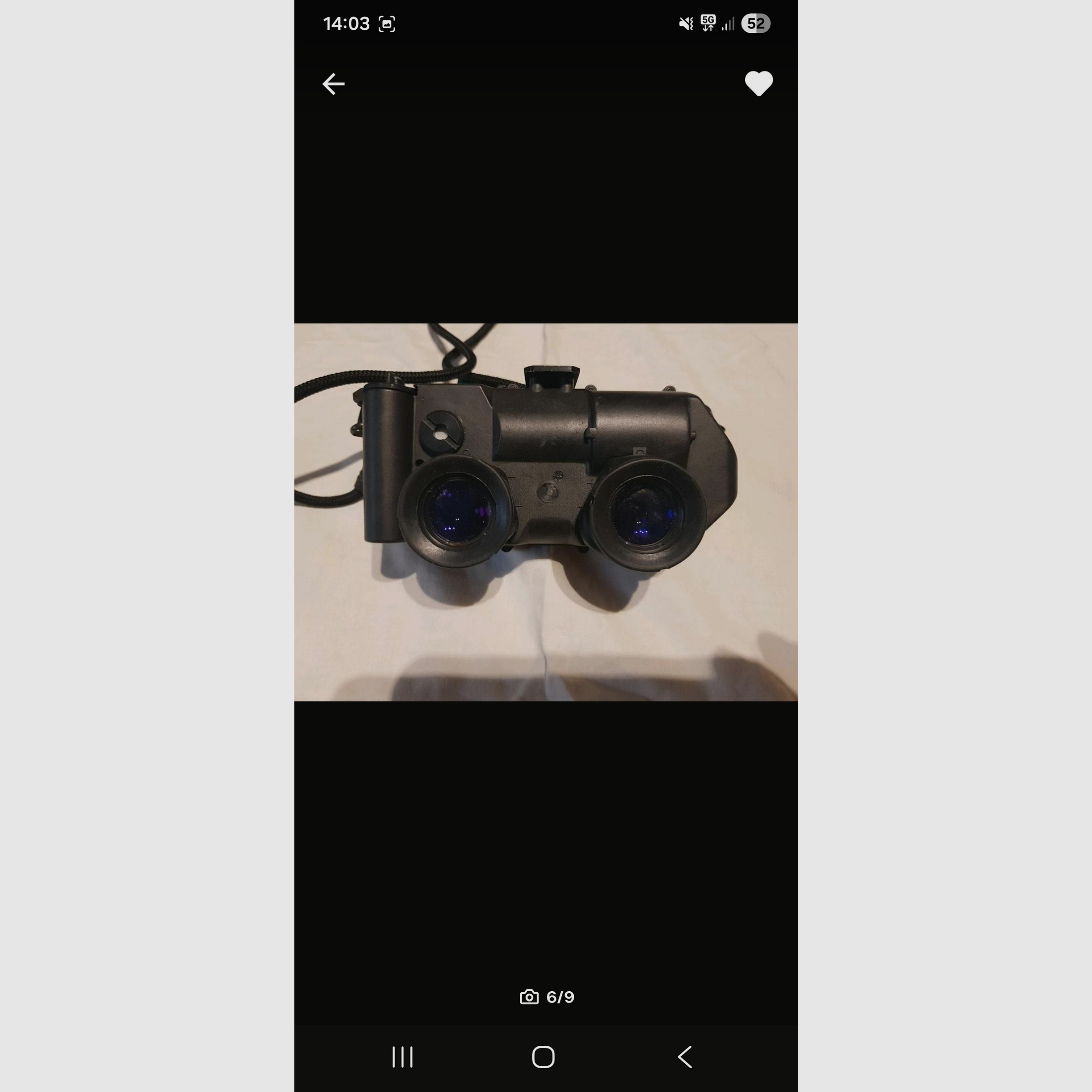 Nachtzichtversterker met helm- en hoofdbevestiging