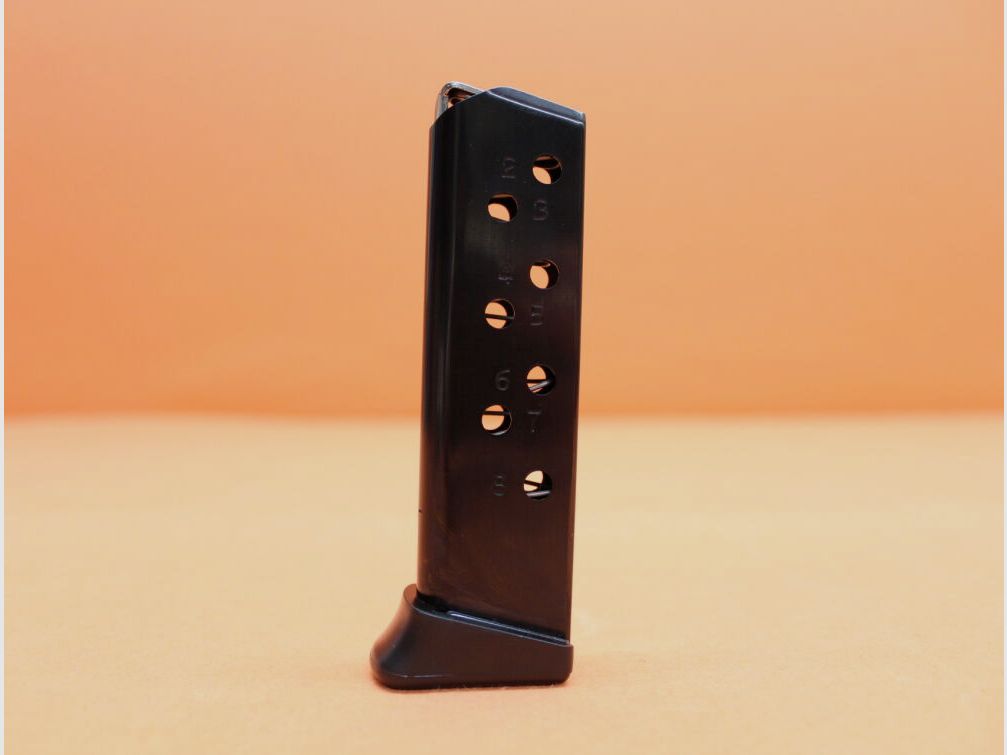 MEC-GAR Walther PP: MEC-GAR magazine 8-round blued with magazine sleeve 7.65mm Browning