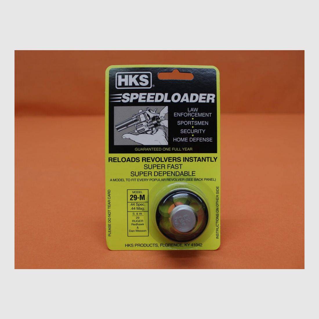 HKS Products HKS Speedloader Mod. 29-M für 6 Patronen .44RemMag/ .44S&WSpec f. N-Frame 629/ Redhawk/ Anaconda