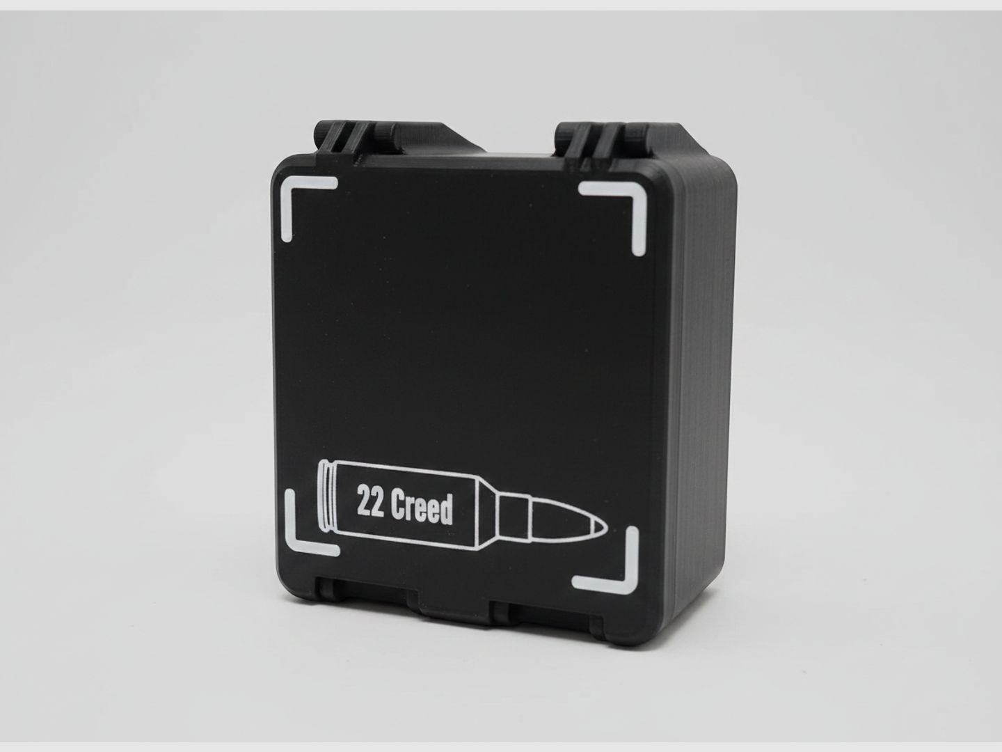 Filamelt Munitionsbox / 22 Creedmoor / 'Klapp- / Rastdeckel' / Patronenbox, Ammo Box