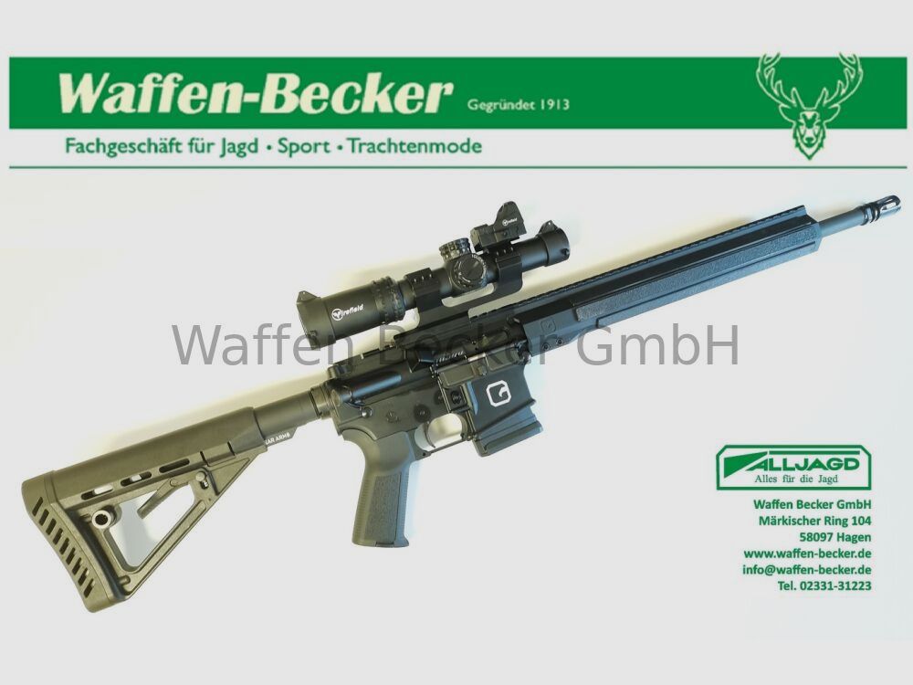 Clawgear Clawgear CG15 Basic schwarz Kal. .223Rem. 16,75" + Firefield 1-6x24 inkl. Red-Dot