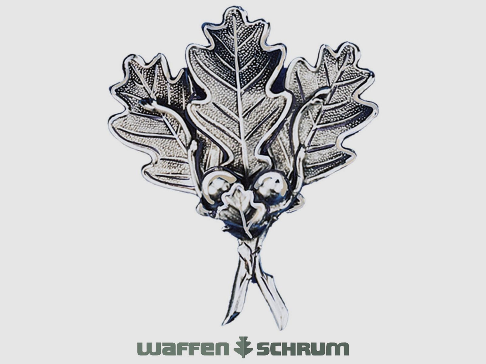 Fritzmann Keilerwaffen-Deckblatt Eichenlaub - vierblättrig Alpaka-versilbert