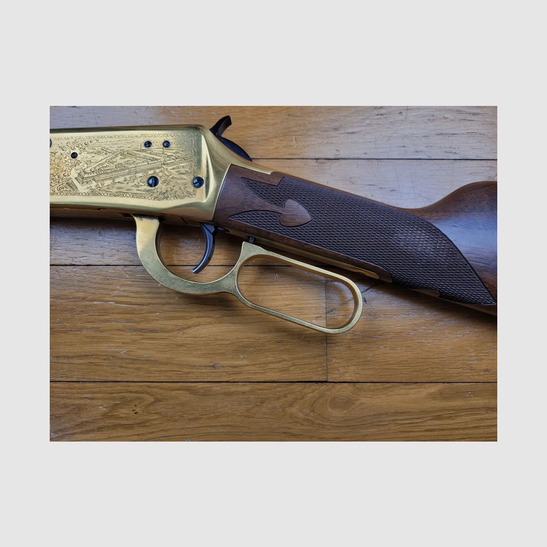 Winchester commemorativo "Oliver F. Winchester" 1894 – 20.000 esemplari – Quadrature superbe – 38-55Win – Scatola originale – Condizione TOP!, immagine 8 di 30