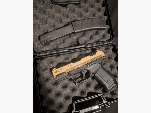 Walther P99 - P.A.K - 9mm (Gold) + Erweitertes Magazin 