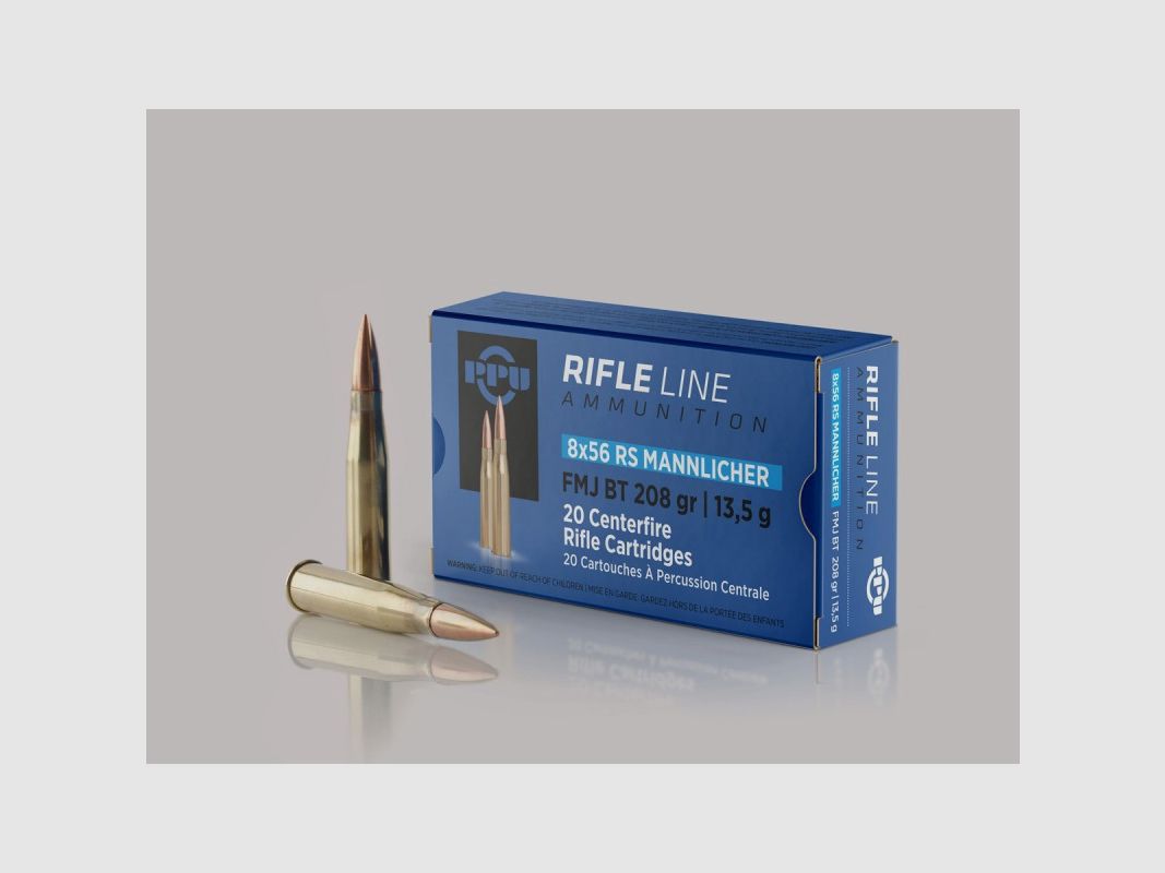 PPU 8X56RS Mannlicher FMJ 11,3g/174gr