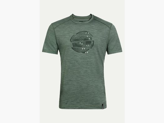 Jack Wolfskin kammweg graphic s/s M hedge green