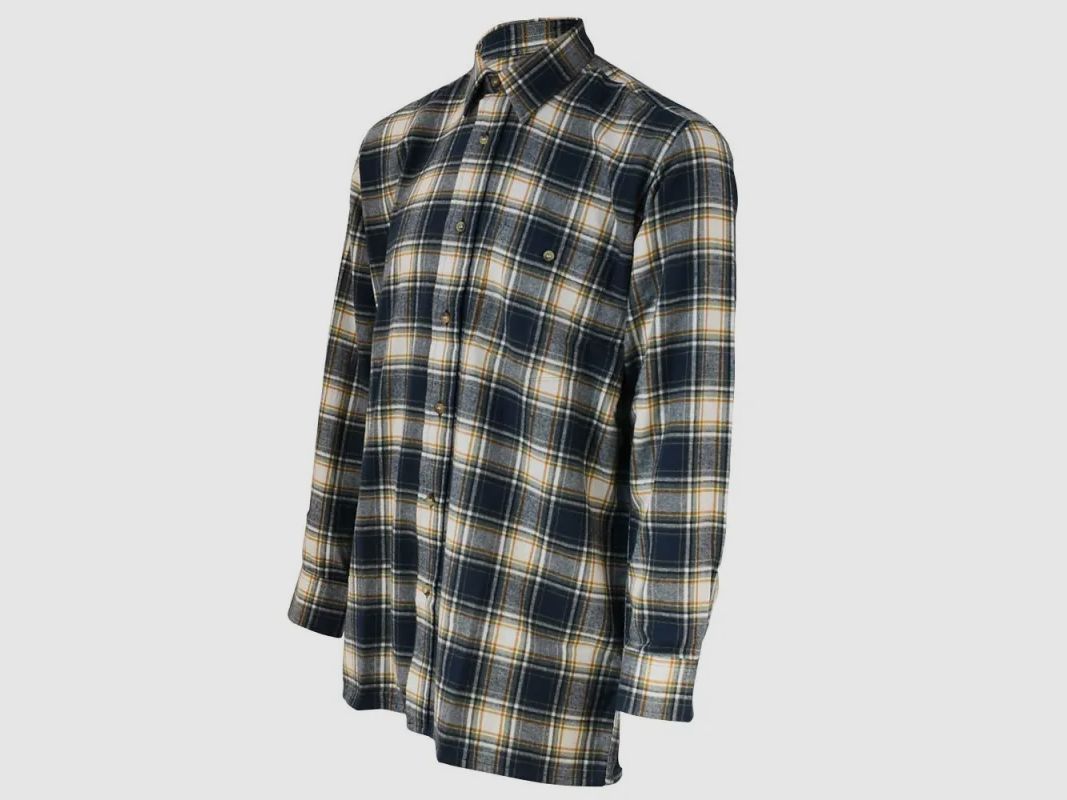 Kariertes Hemd Dolty Flanell Baumwolle Blau Beige S bis 4XL, Bild 8 von 12