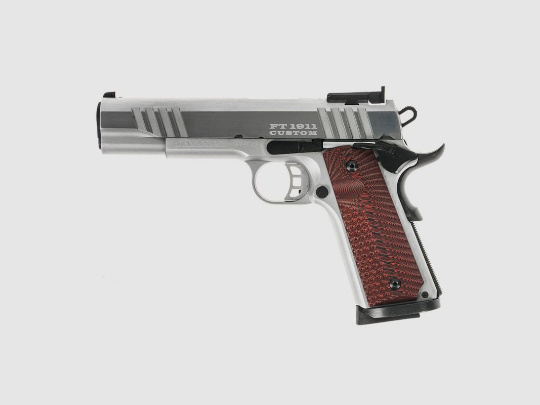 PISTOLE – TANFOGLIO MOD. FT 1911 CUSTOM VERCHROMT KAL. 9×19, Bild 1 von 4