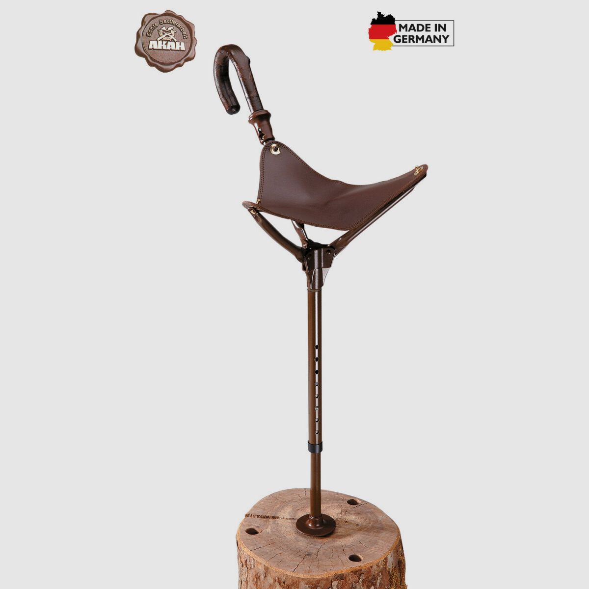AKAH verstellbarer Sitzstock mit großer Sitzfläche