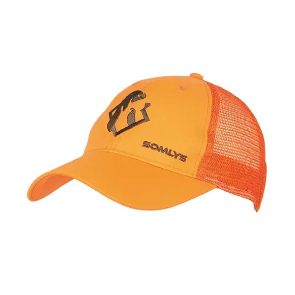 Jagdcap für Kinder Somlys 920K Netz Orange