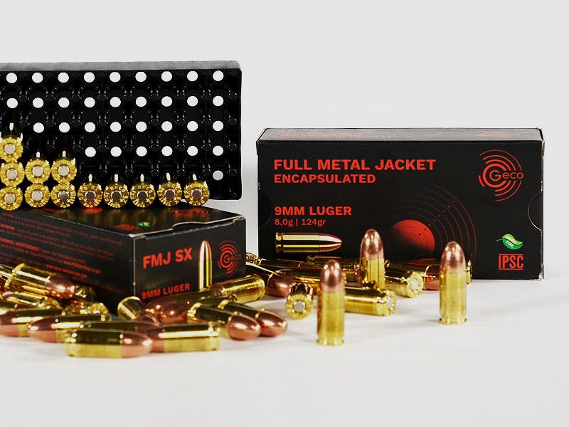 GECO 9 mm Luger FMJ SX Encapsulated 124 grs 1 Packung (50 Schuss á 0,388 €*)