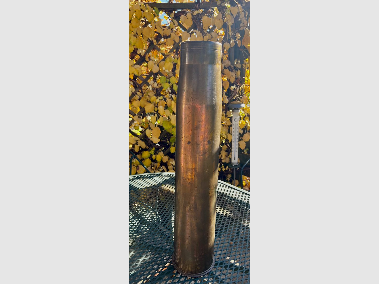 Rare, seltene originale Bundeswehr Kartuschenhülse Kal., 90 mm als Deko / Vase aus Messing ‼️, Bild 12 von 17