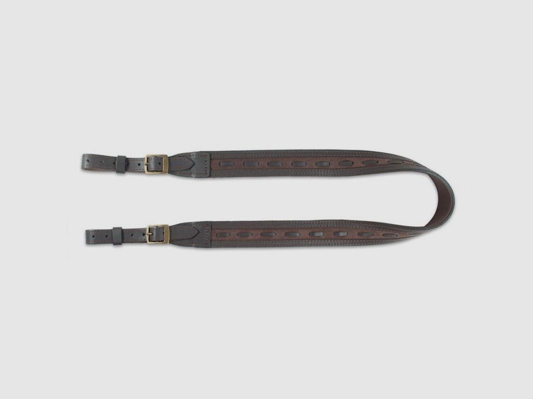 Gewehrfutteral Huetter aus geflochtenem Leder - dunkelbraun, Bild 1 von 4