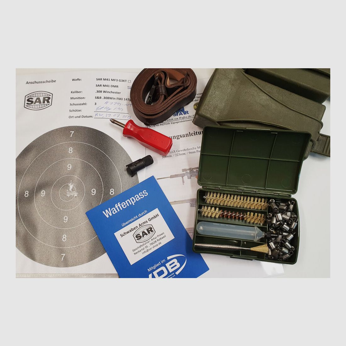 Fucile semiautomatico Schwaben Arms GmbH SAR M41 DMR (DESIGNATED MARKSMAN RIFLE) in calibro 308win. simile a HK41/G3 Custom
